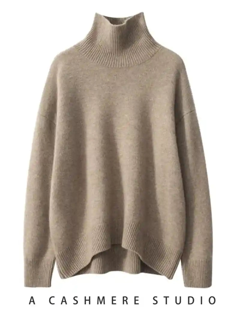 Cashmere Turtleneck Pullover Sweater