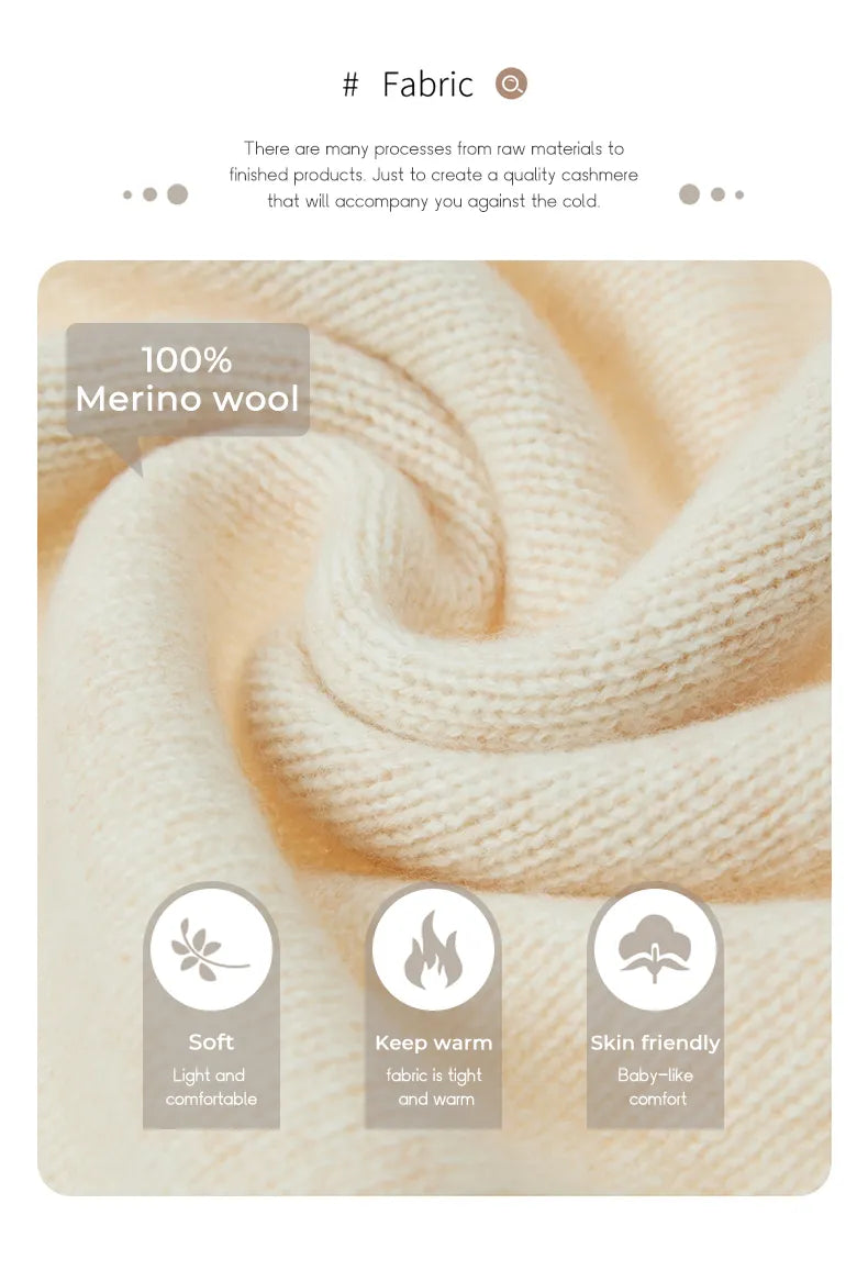 Oversized 100% Wool Turtleneck Sweater
