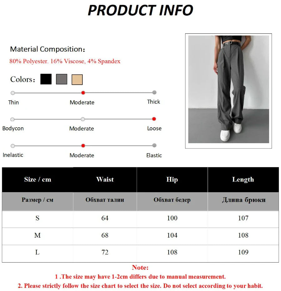 High Waist Pleated Wide Leg Pants