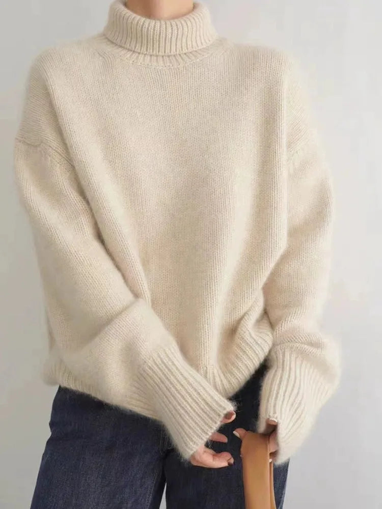 Oversized Turtleneck Cashmere Sweater
