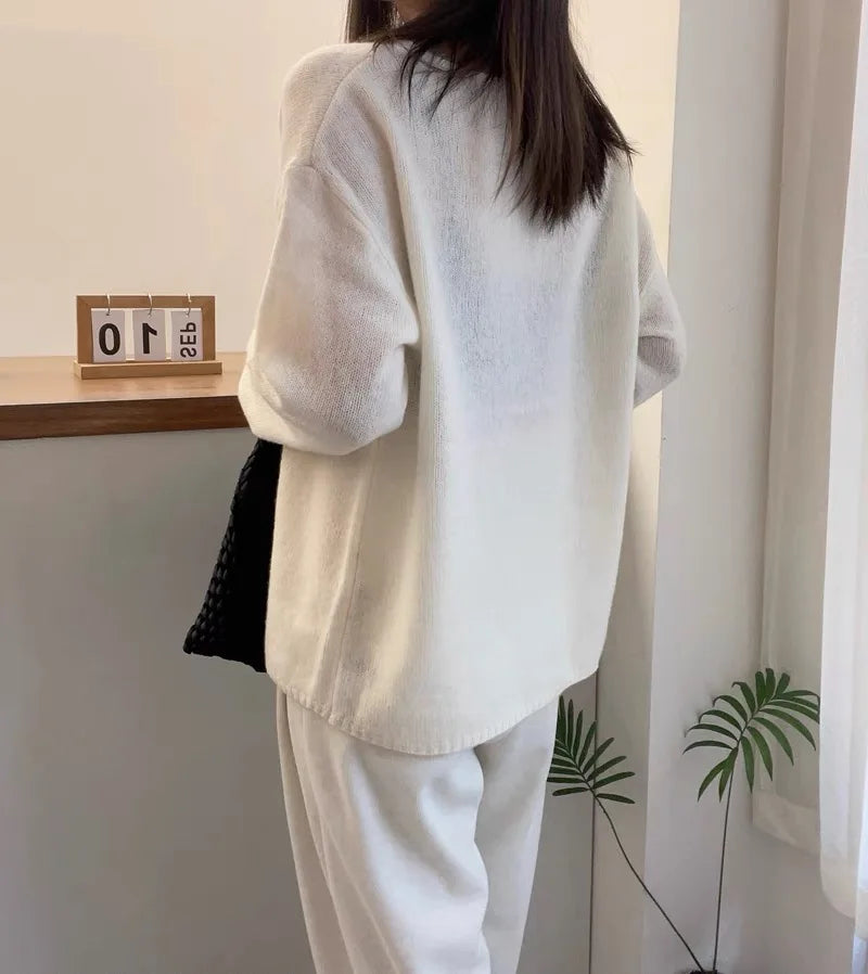 Oversized Cashmere Boatneck Sweater Gentle Herd