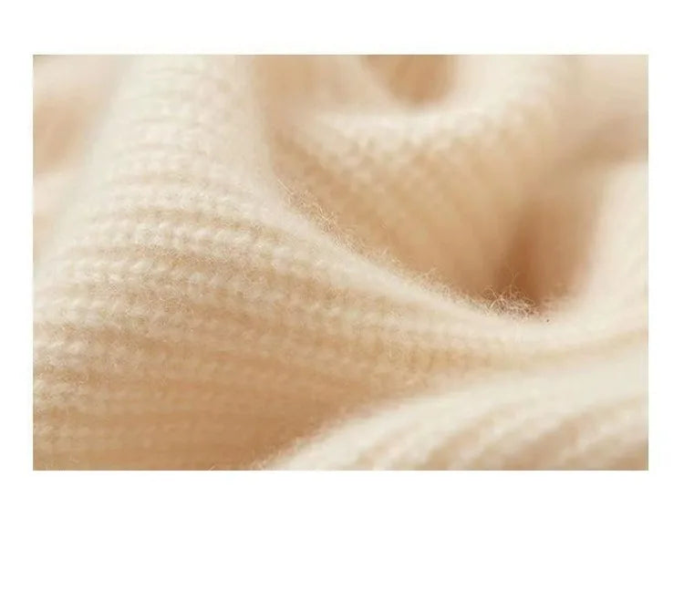 Gentle Herd Lapel Zipper Cashmere Pullover