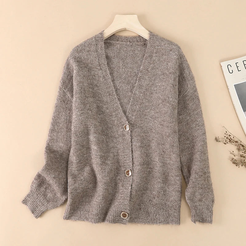 Wool Blend Soft Knitted Short Cardigan