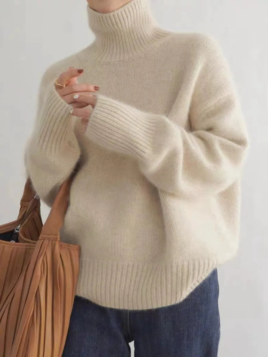 Oversized Turtleneck Cashmere Sweater