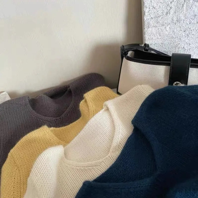 V-neck Pure Cashmere Sweater