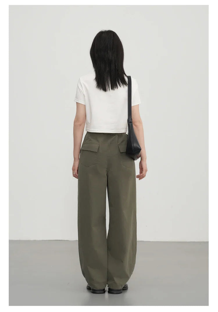 Cotton Blended Wide Leg Hip Hop Trousers