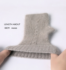 Fingerless Wool-Blended Gloves