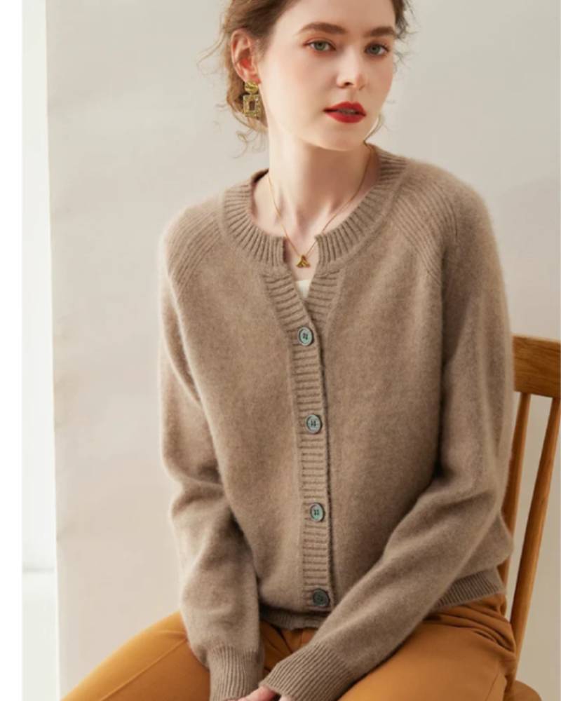 Cashmere Knitted Short Cardigan