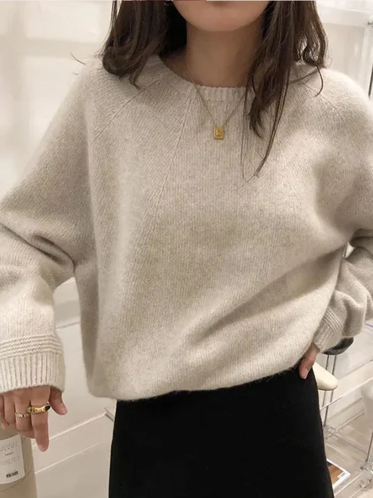 Round-Neck Pullover Sweater