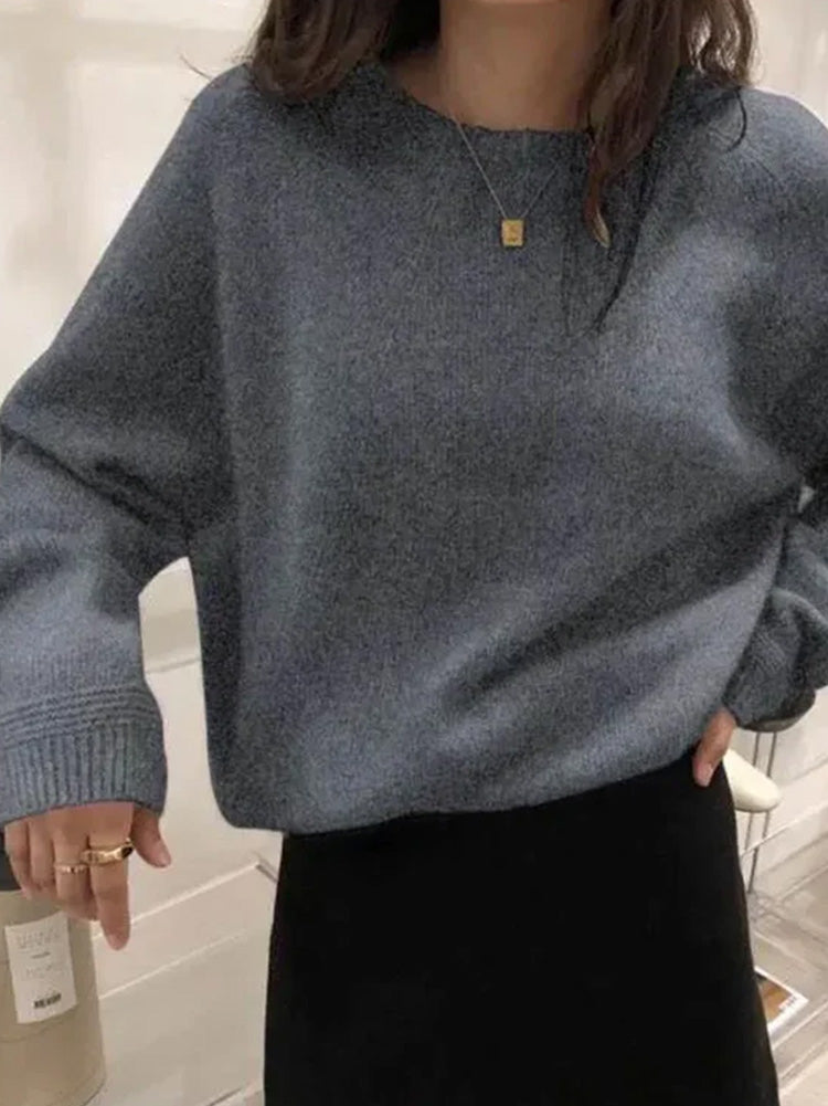 Round-Neck Pullover Sweater