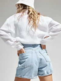 Pure Cotton Loose Crepe Shirts