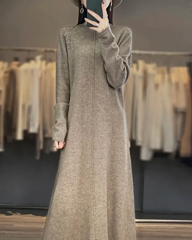 Wool Knitted Long Dress