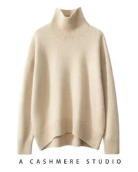Wool Turtleneck Pullover Sweater