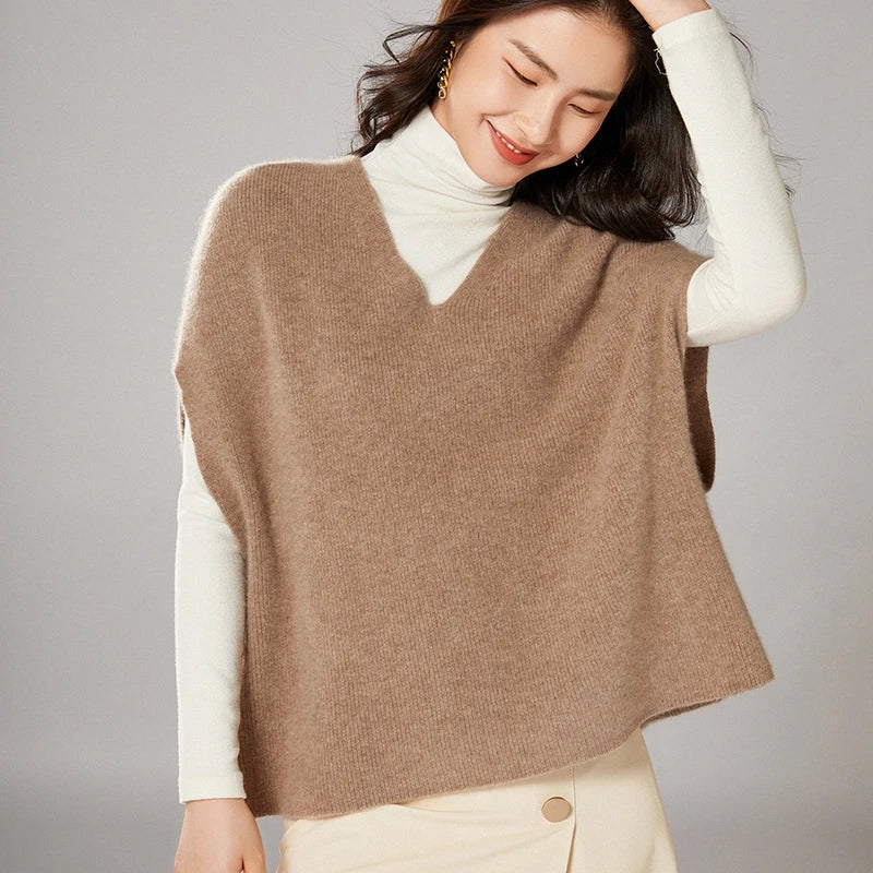 Oversized Wool Knitted Vest