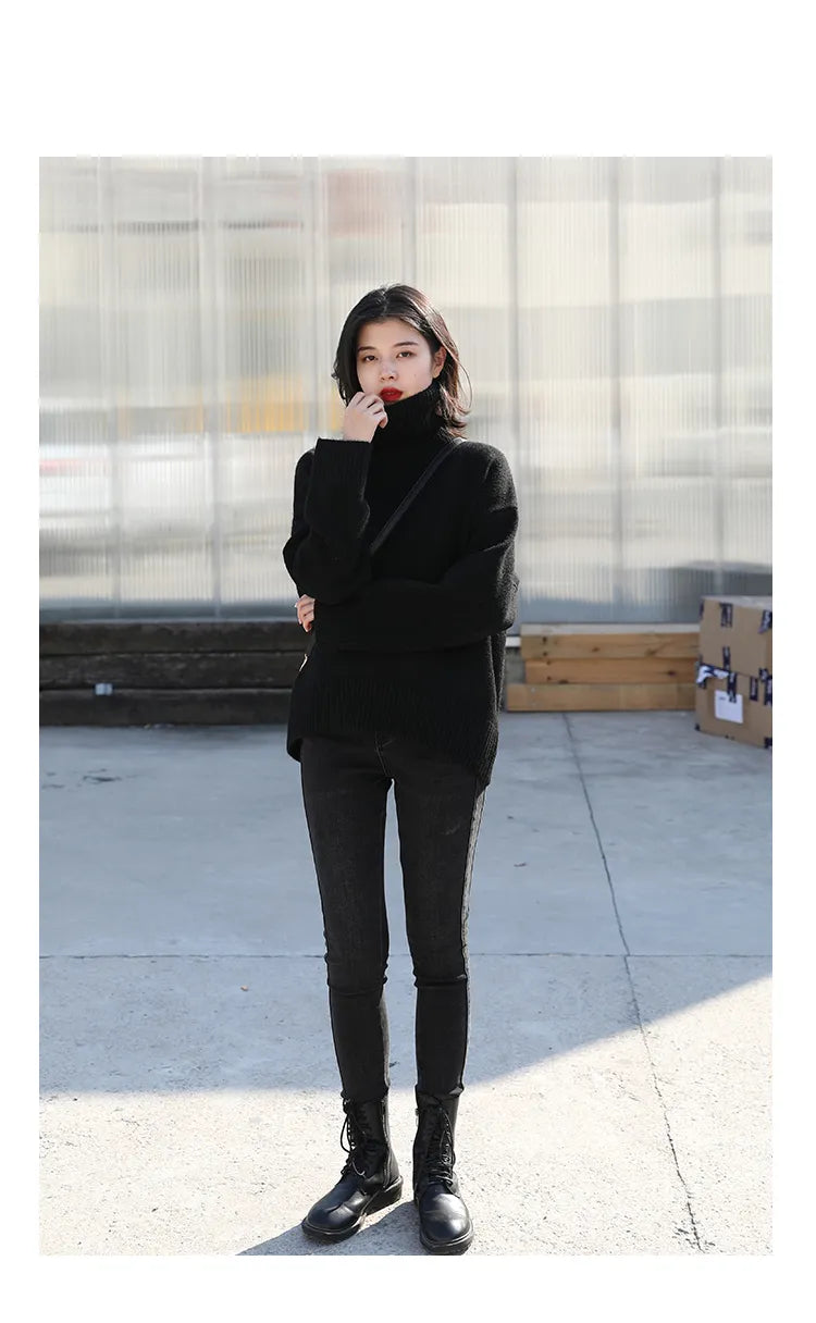 Loose Turtleneck Pullover Sweaters