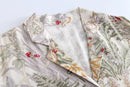 Printed Short Sleeve Shirt & Shorts Satin Pajamas Set