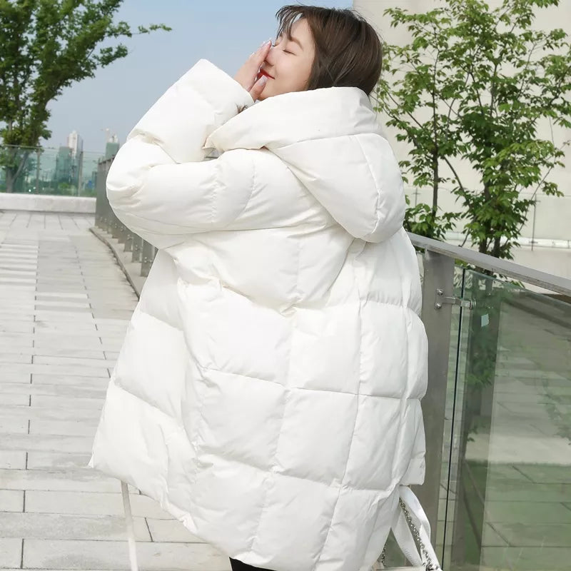 Loose Hooded Parka Jacket