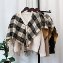 Fake Two-pieces Patchwork Shawl Sweater