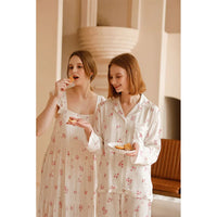 Peach Blossom Printed Pajama Suit
