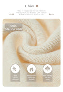 Crochet Merino Wool V-neck Cardigan
