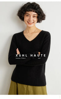 V-Neck Cashmere Basic Jumper