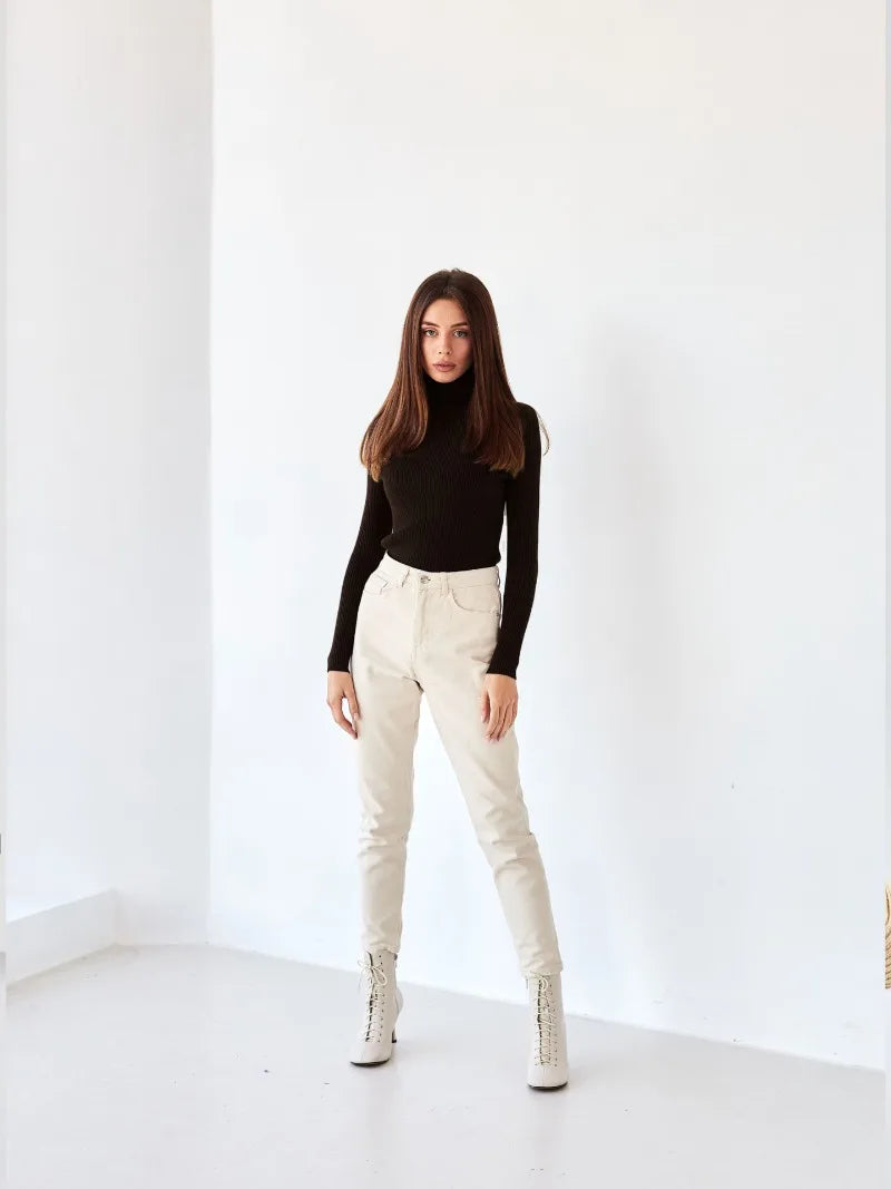 Knitted Basic Turtleneck Sweaters