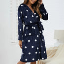 Flannel Hooded Pajamas Robe