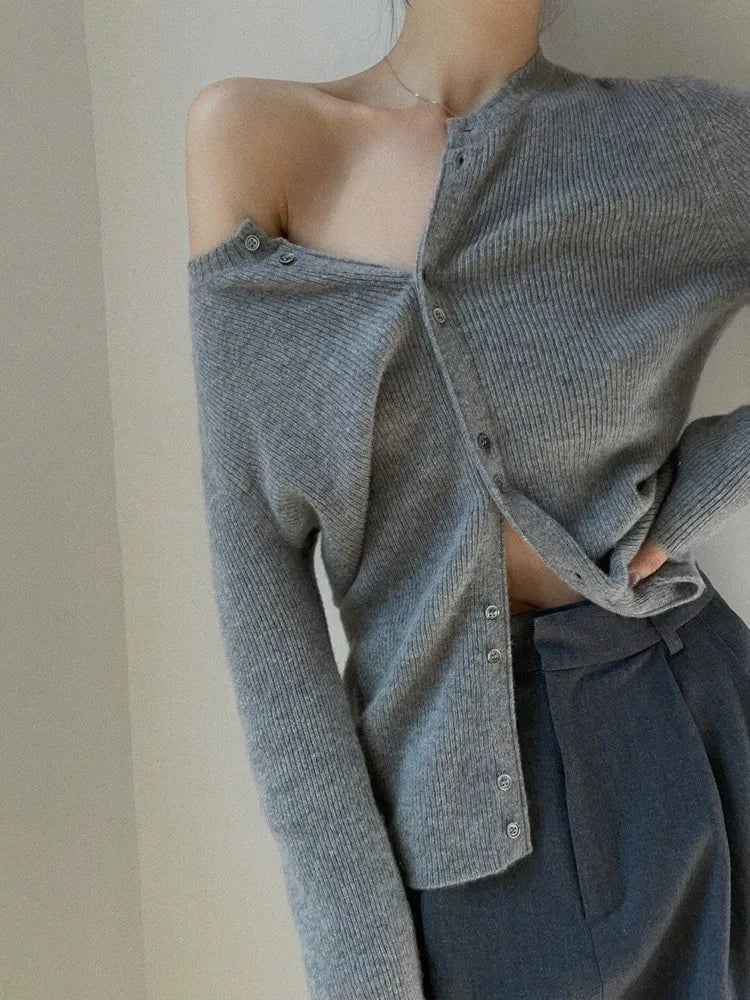 Gentle Herd 100% Wool Round Neck Cardigan
