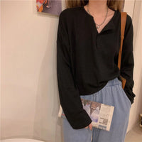 Button Design Long Sleeve Shirt