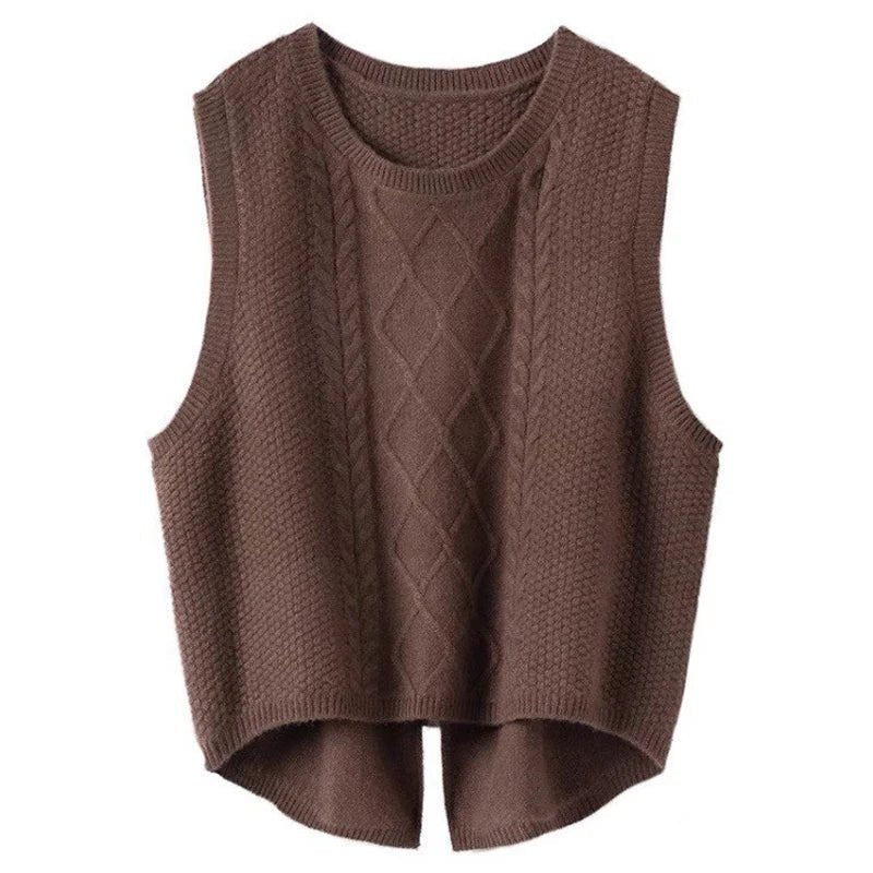 Round Neck Wool Vest