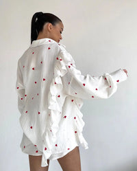 Cotton long sleeves Shirt & Shorts Set