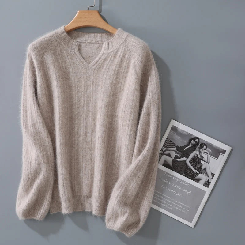 Mink Cashmere Knitted Pullover