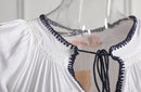Embroidery V-Neck Tassel Bohemian Maxi Dress