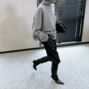 Loose High Neck Wool Pullover Sweater