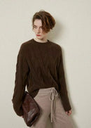 Crew Neck Thick Cashmere Sweater