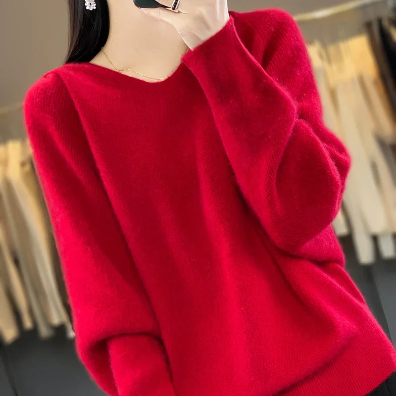 Hooded 100% Wool Knitted Sweater