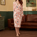 Flannel Hooded Pajamas Robe