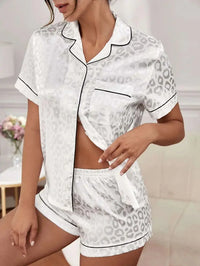 Satin Shorts Pajamas Two Piece Set