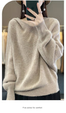 Hooded 100% Wool Knitted Sweater