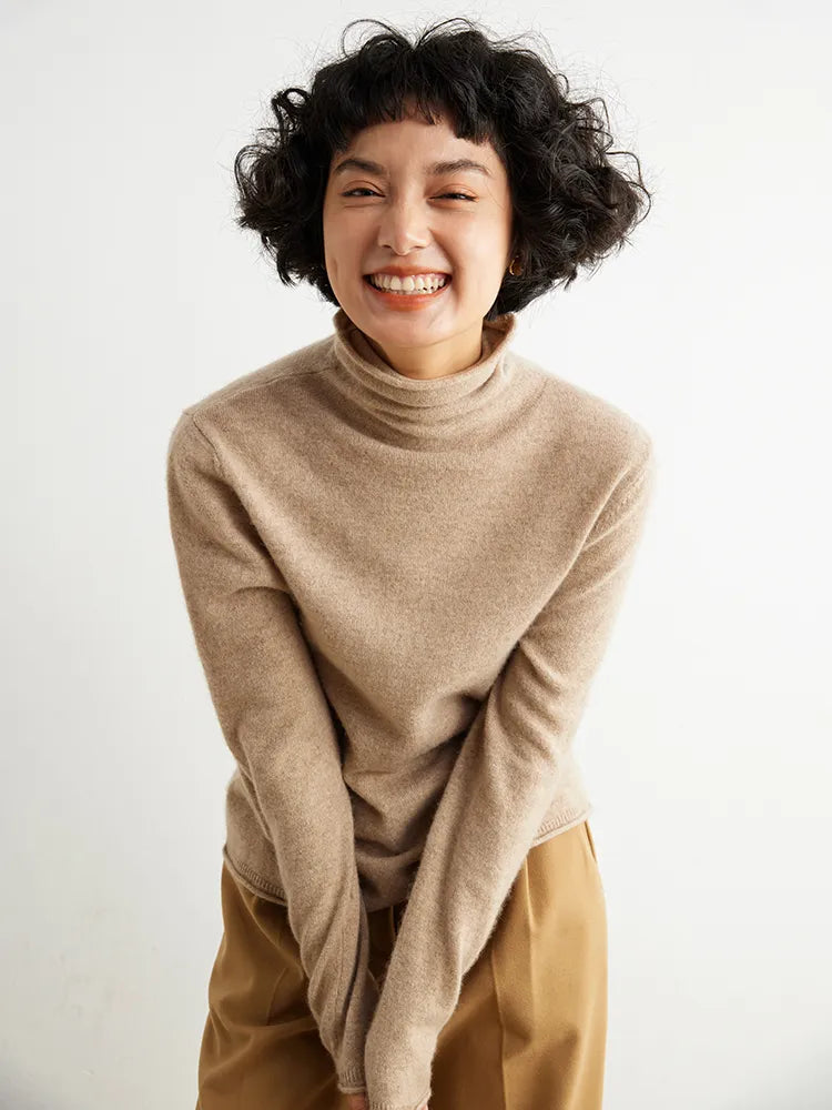 100% Cashmere Pile Collar Jumper