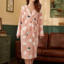 Flannel Hooded Pajamas Robe