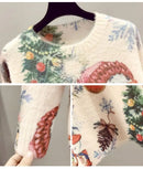 Christmas Snowman Pullover Knitted  Sweater