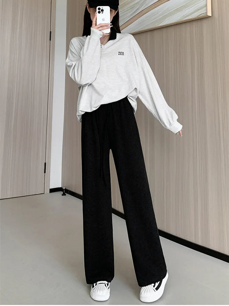 High Waisted Wide Leg Sweatpants