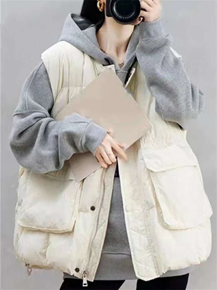 Casual Round-Neck Vest Down Jacket