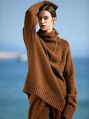 100% Pure Wool high Collar Sweater