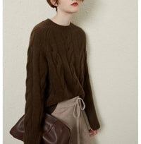 Crew Neck Thick Cashmere Sweater