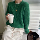 Crew Neck Cable Knit Cashmere Sweater