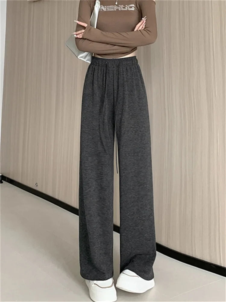 High Waisted Wide Leg Sweatpants