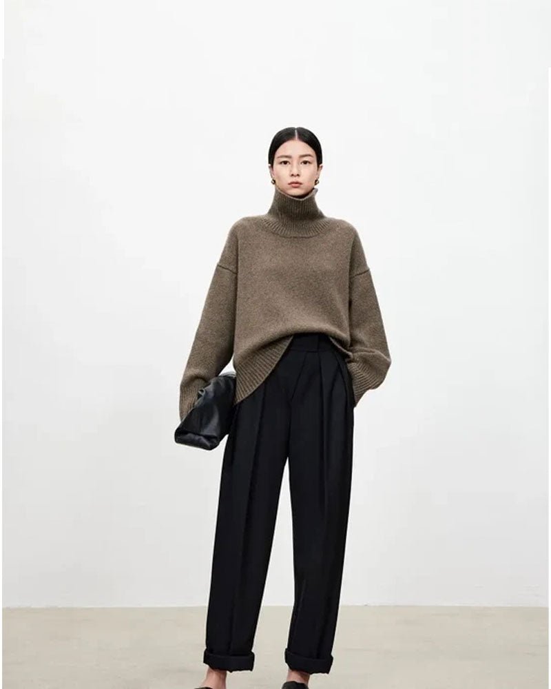 Oversized Cashmere Turtleneck Sweater
