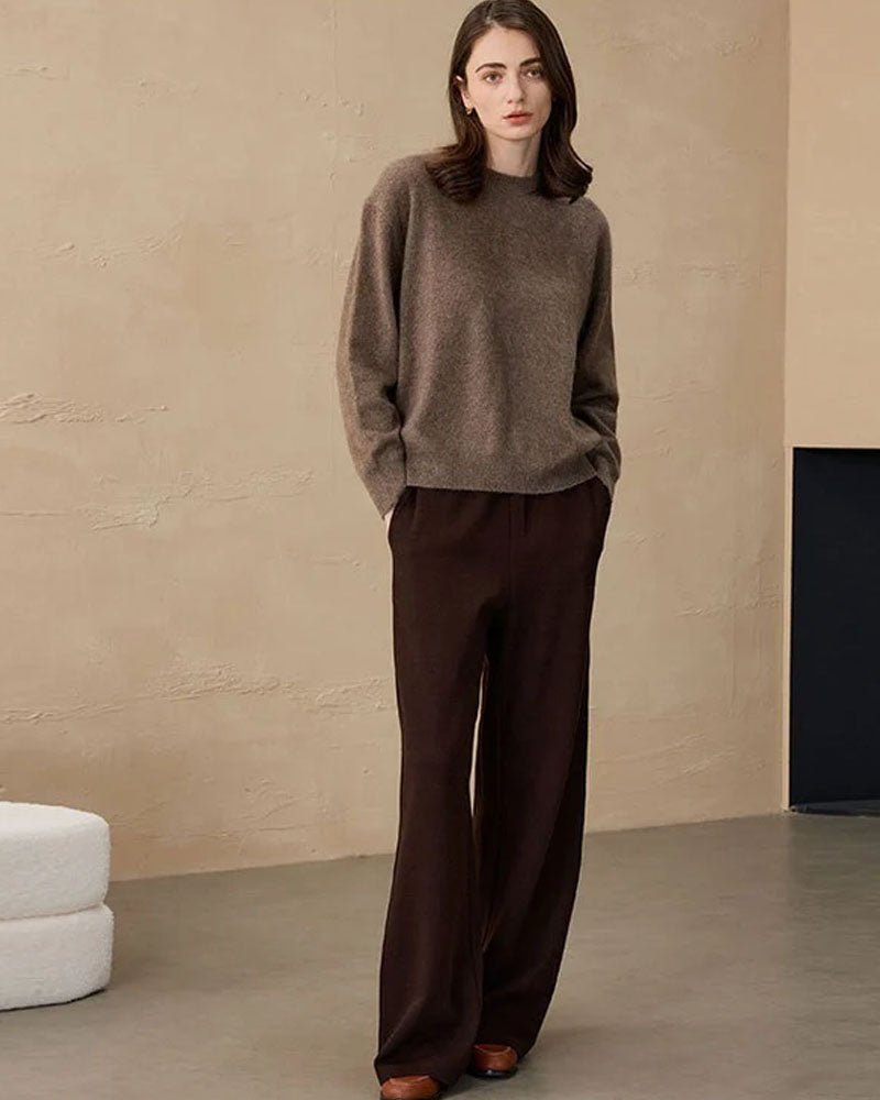 Yak Wool & Cashmere Crew Neck Pullover Sweater